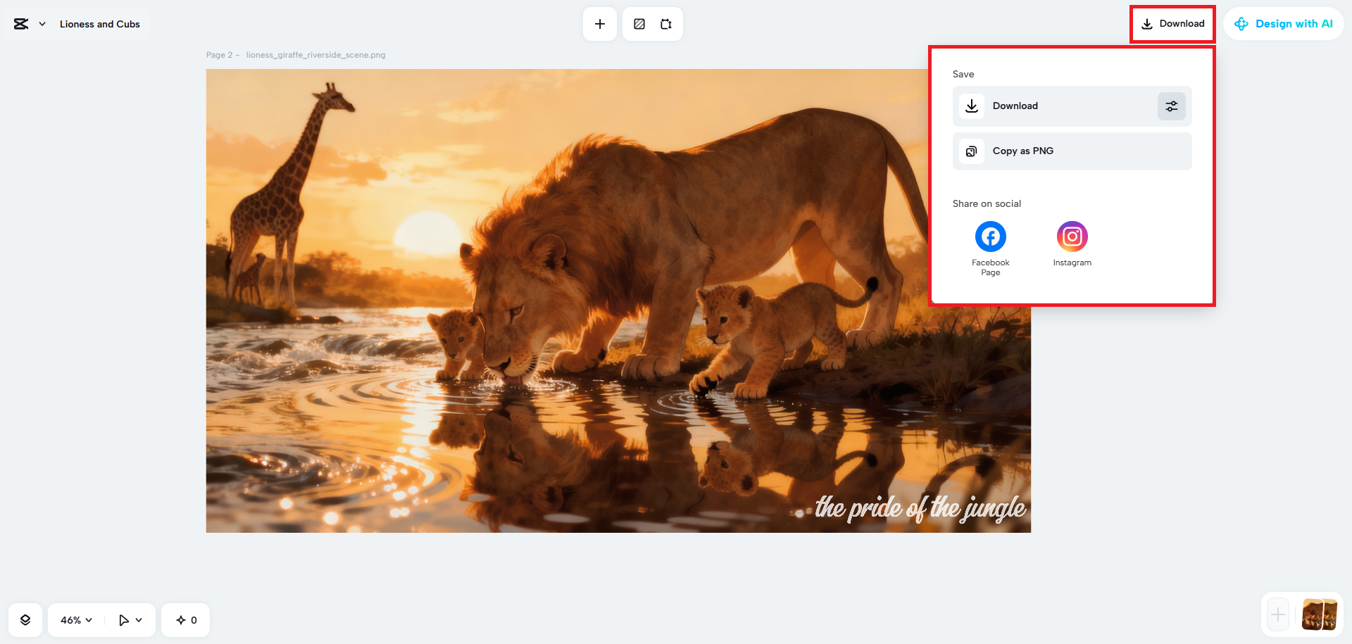 Download your resultant image