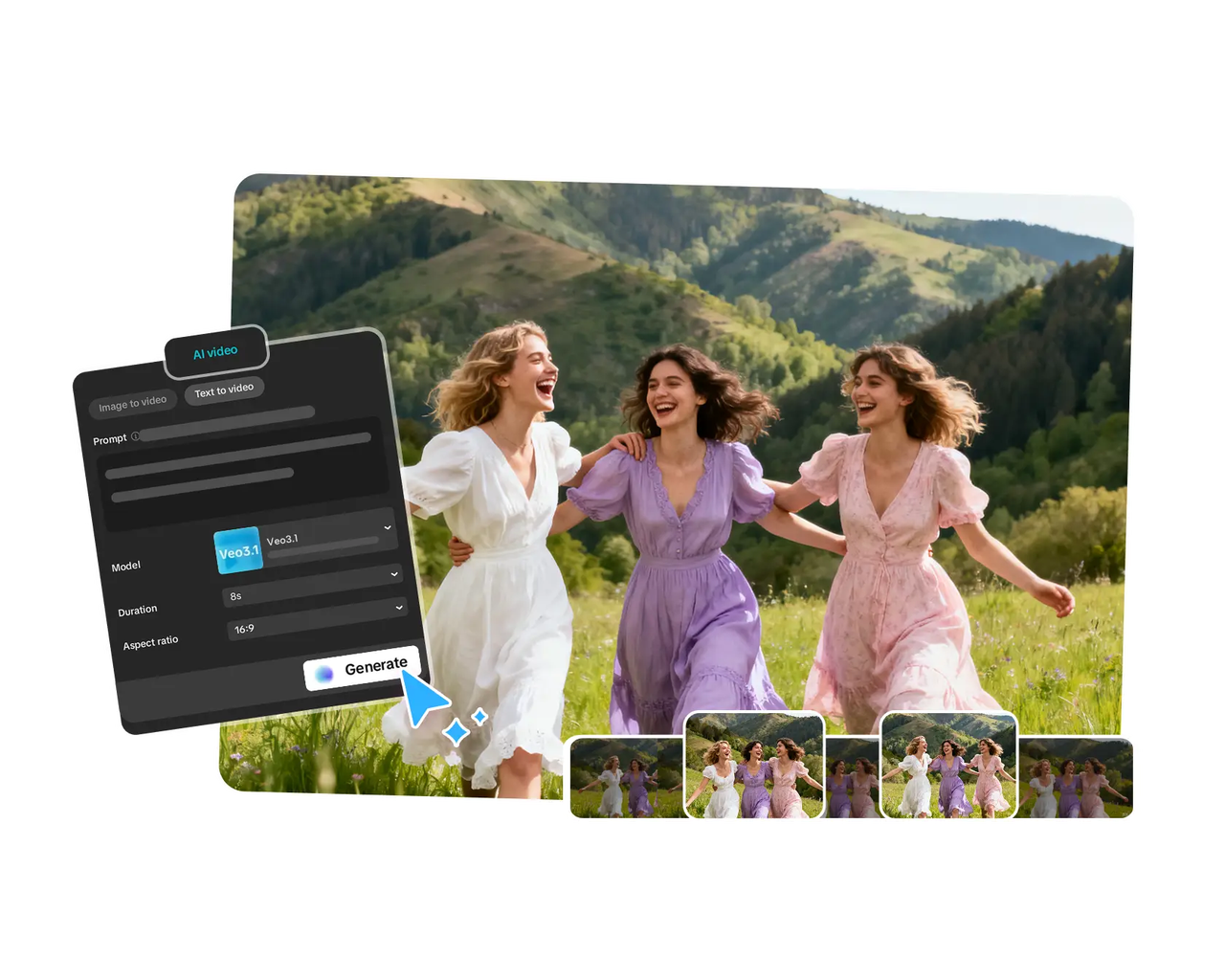 gratis AI-tekst-naar-video-generator