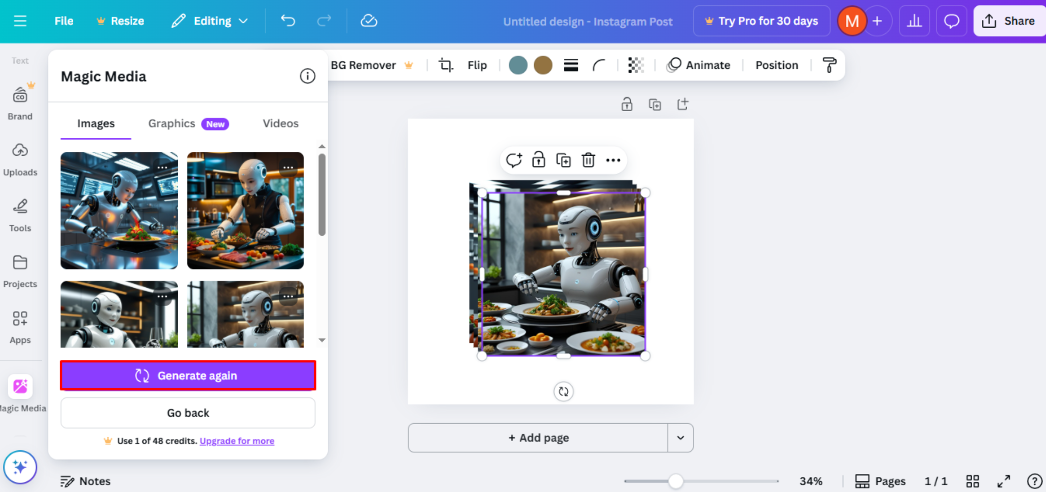 Canva - the best random picture generator