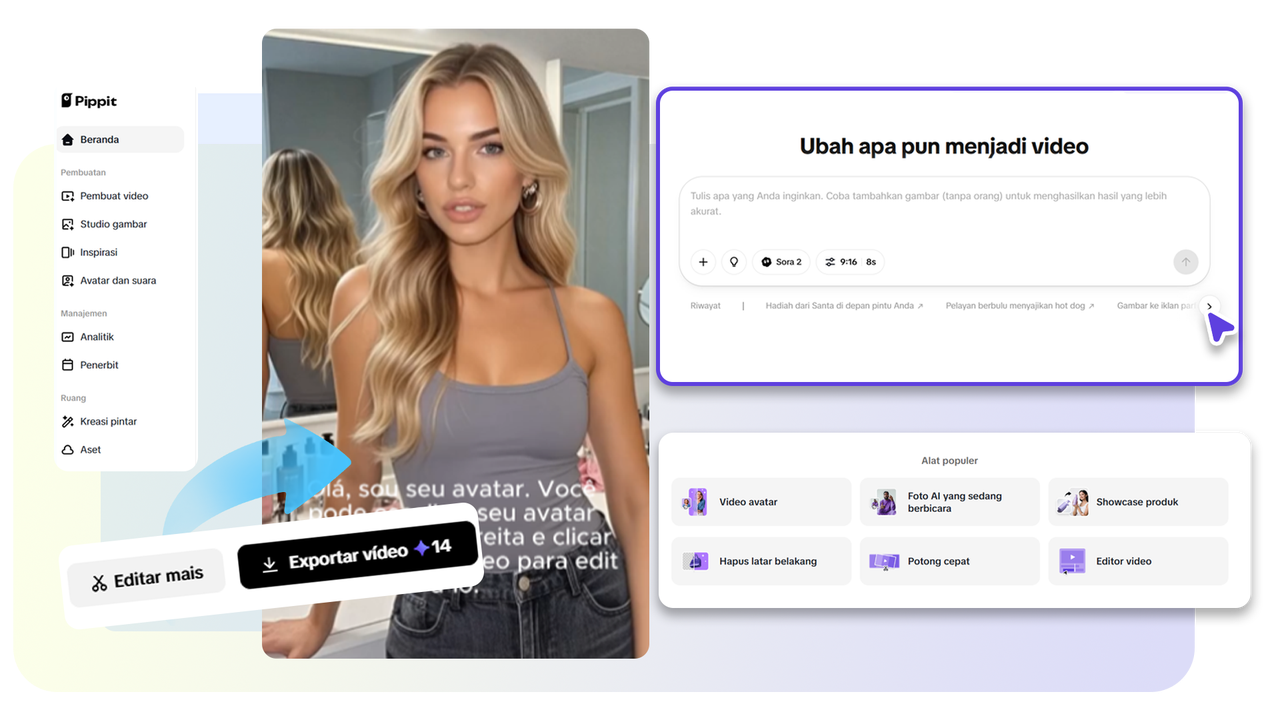 Unggah dan pangkas video otomatis secara online dengan Pippit