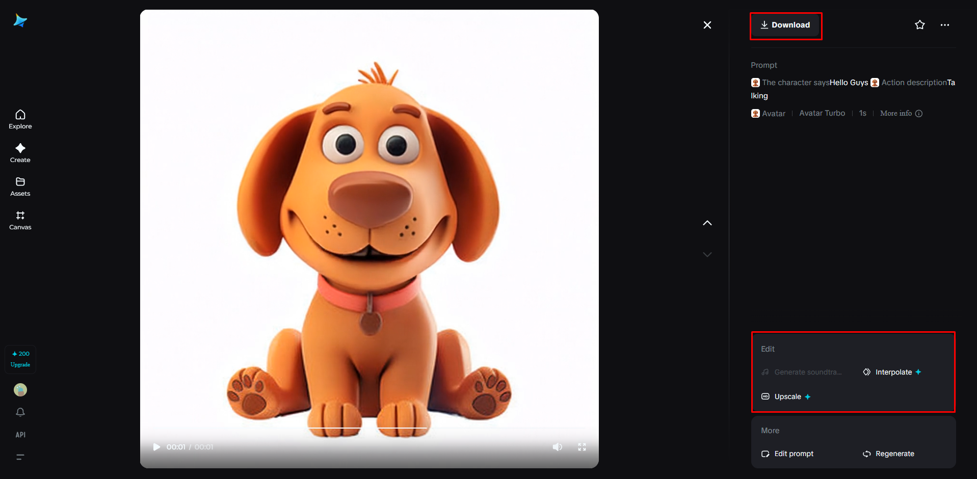 Refine and download the video