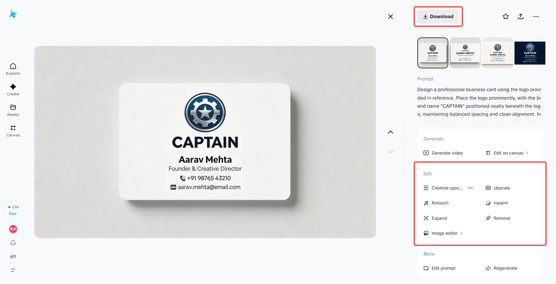 プレビュー、改良、ダウンロード