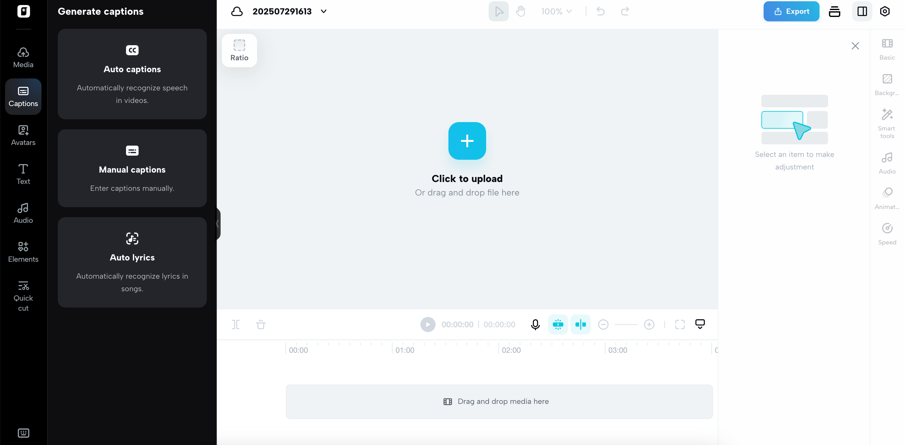 온라인 YouTube 동영상 편집기