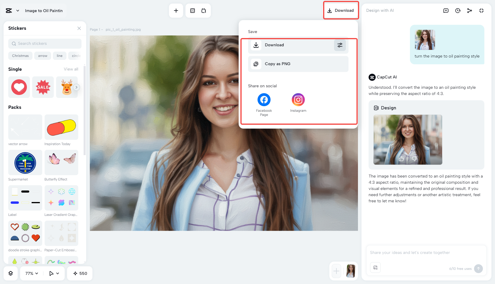 Download AI painting image