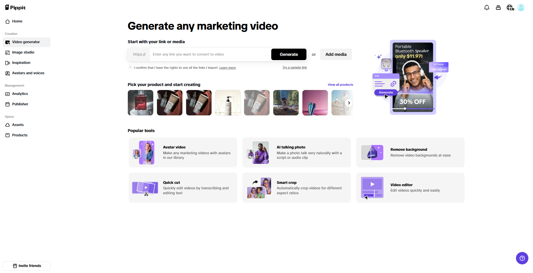 AI-powered video generation