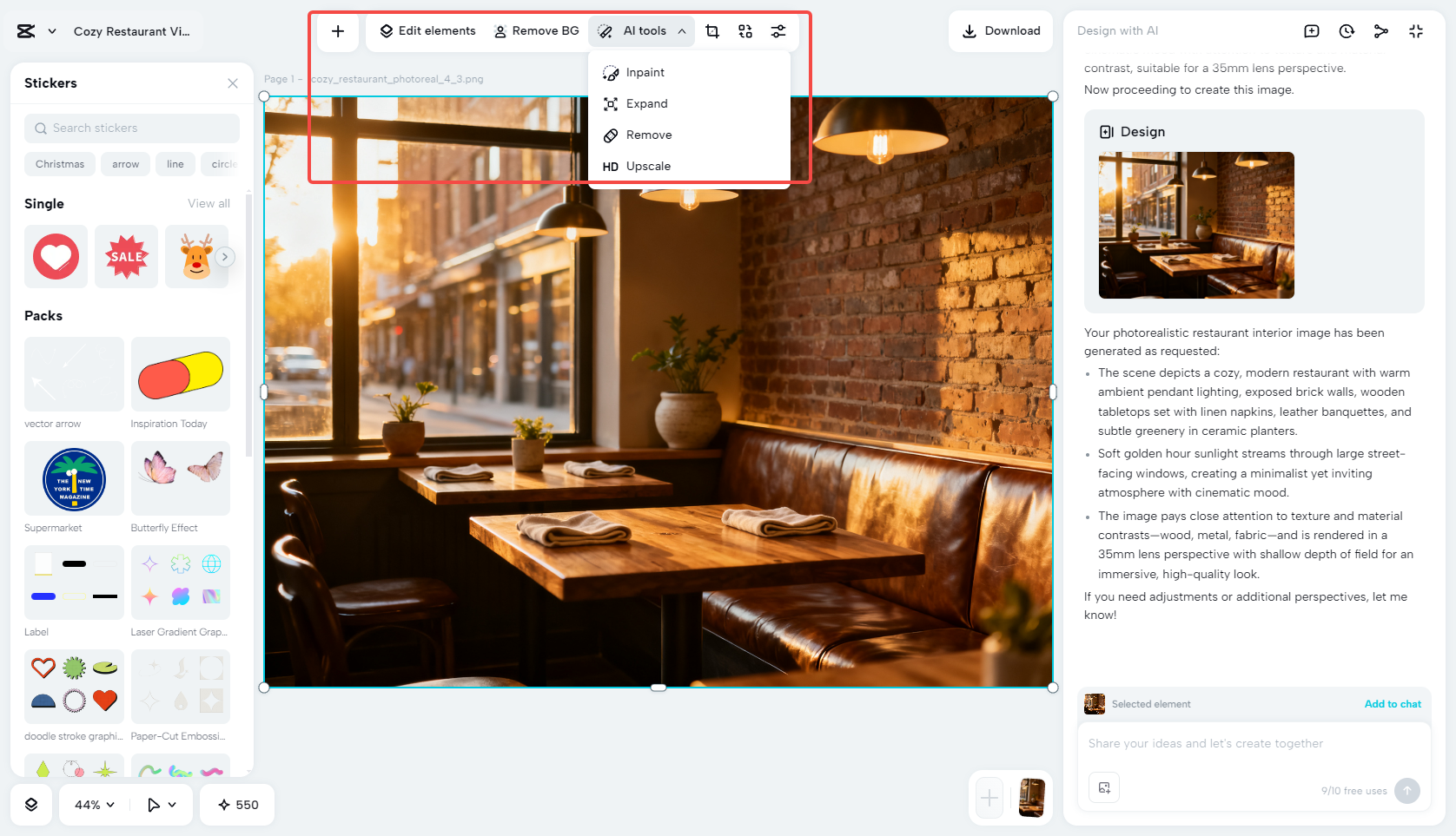 Refine your restaurant interior design
