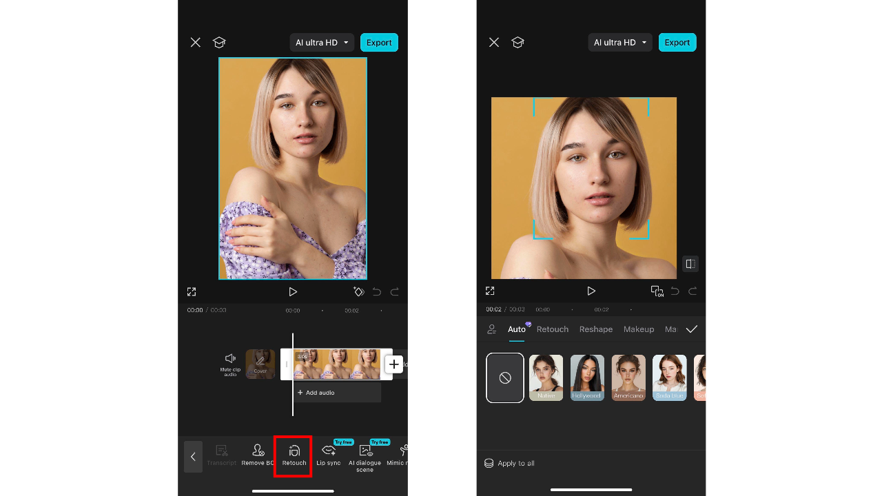CapCut App auto enhancer