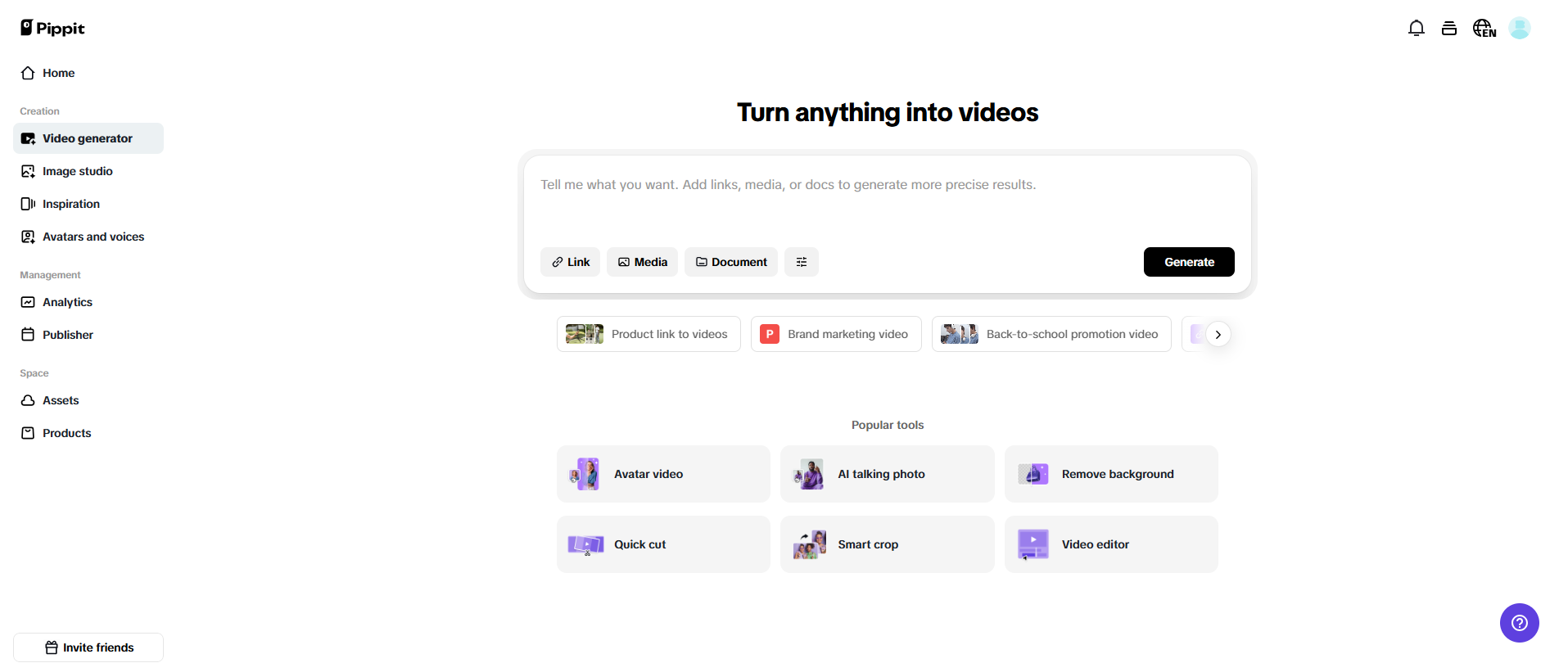 Generate testimonial videos