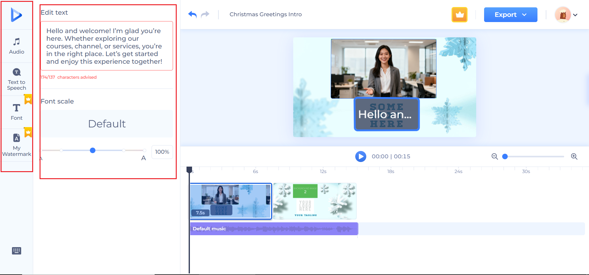 Customize your video