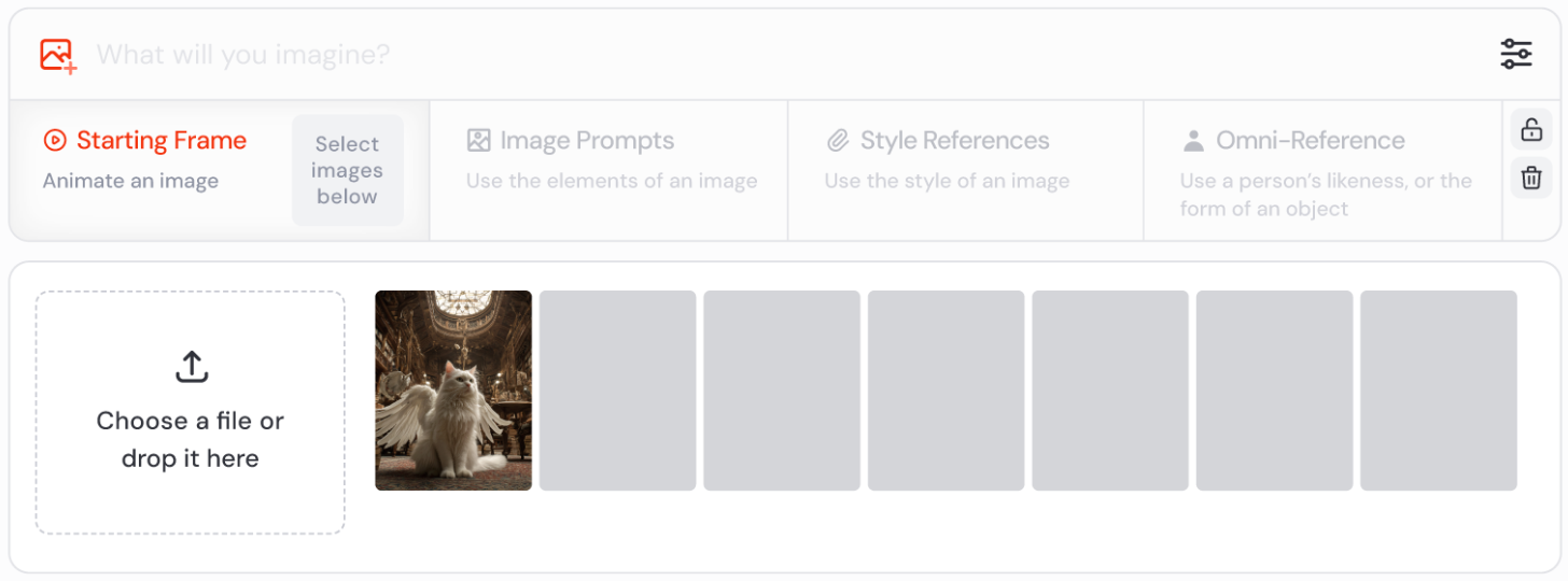 อัปโหลดรูปภาพของคุณไปยังโมเดลวิดีโอ Midtravel V1