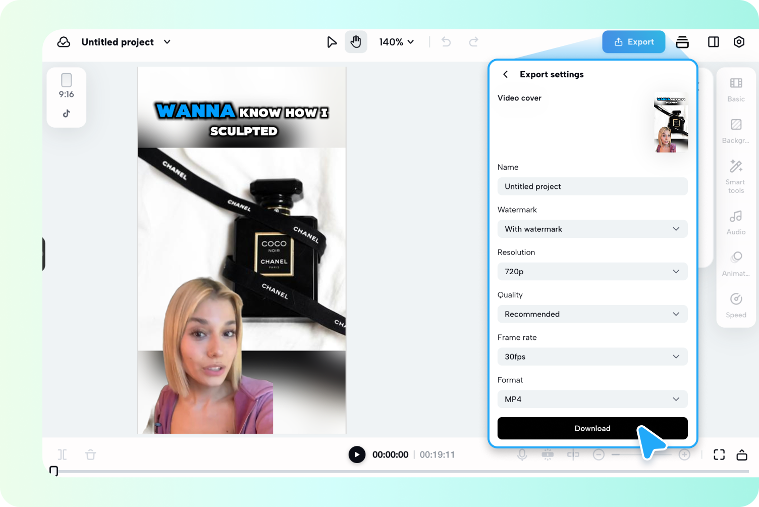 Export your commercial video