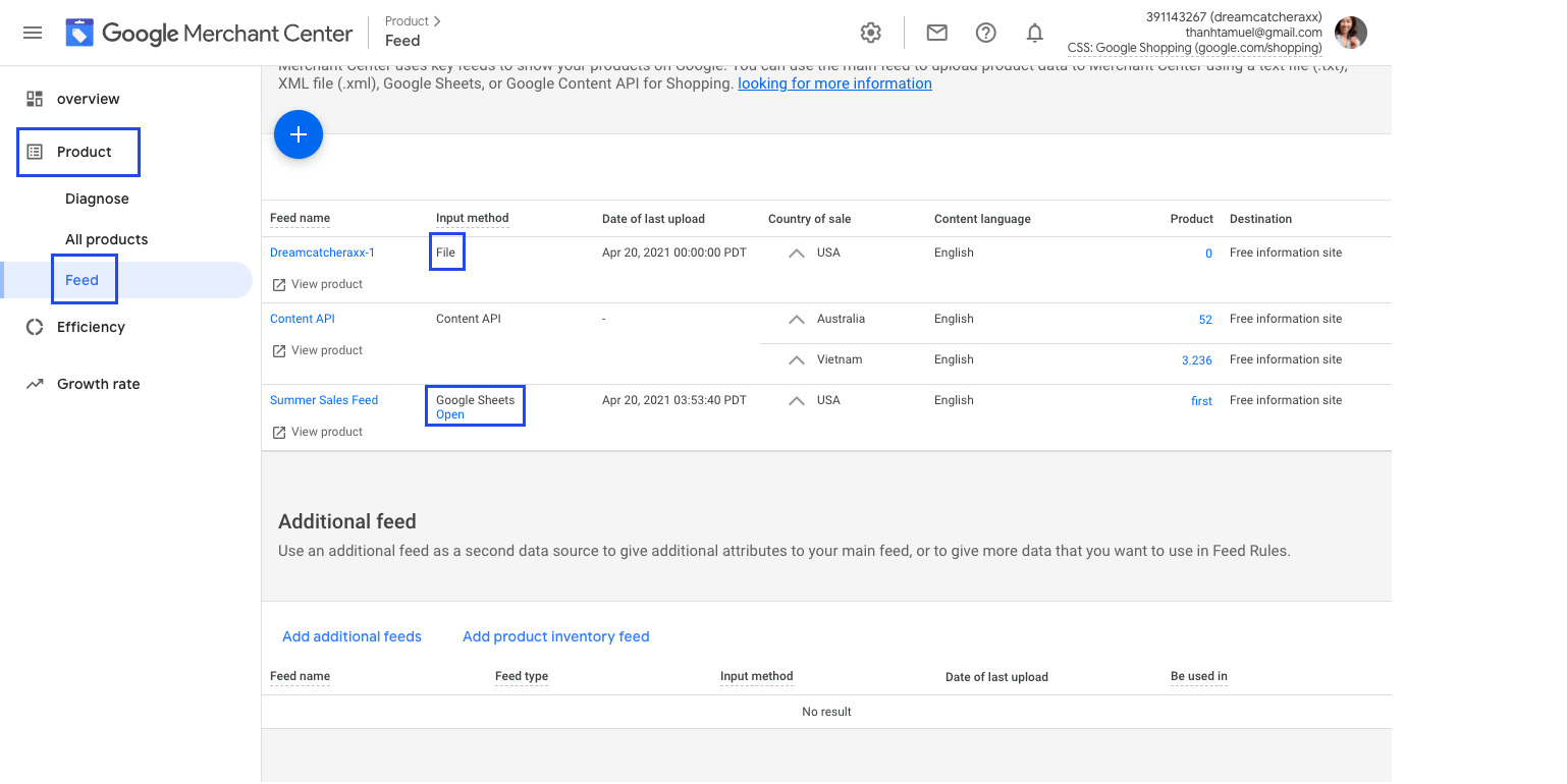 Verify product feed