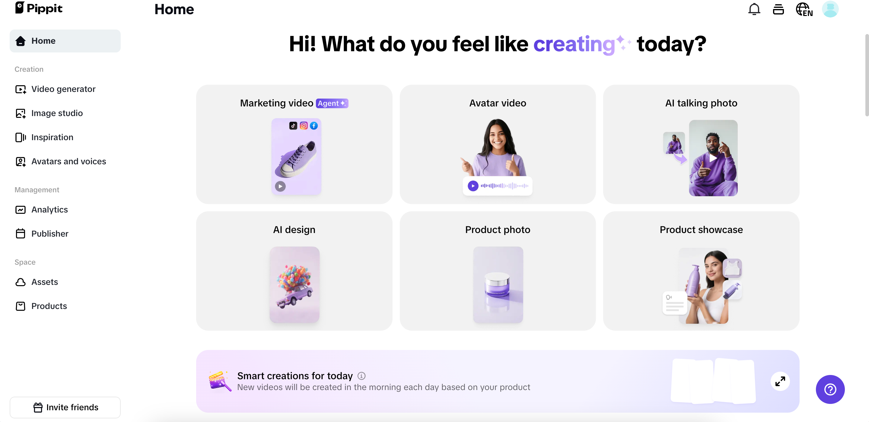 Pippit homepage