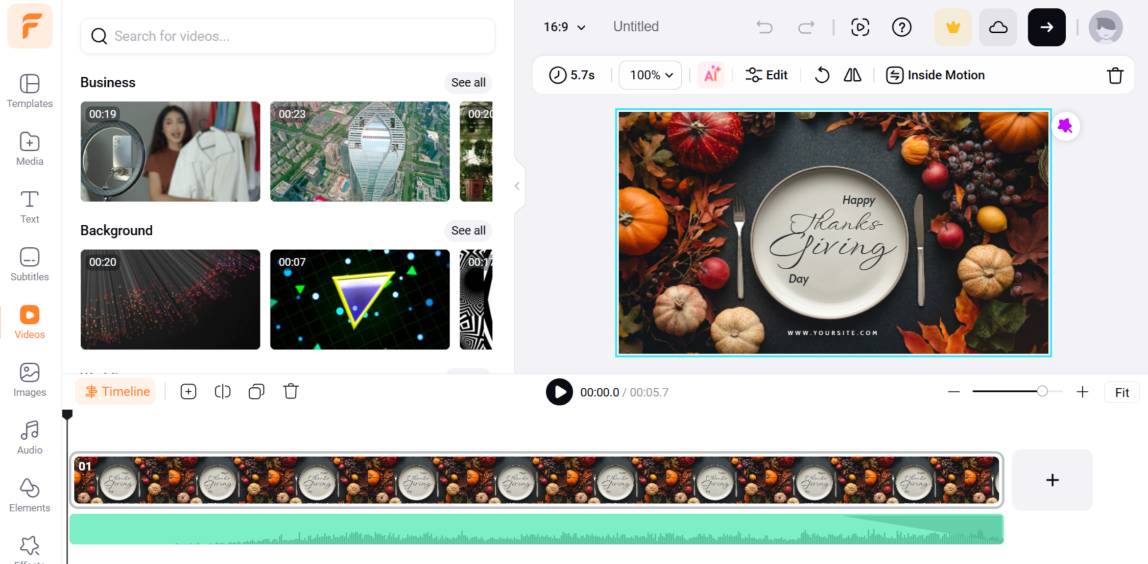 FlexClip - ein ideales KI-Tool für Lebensmittelfilme