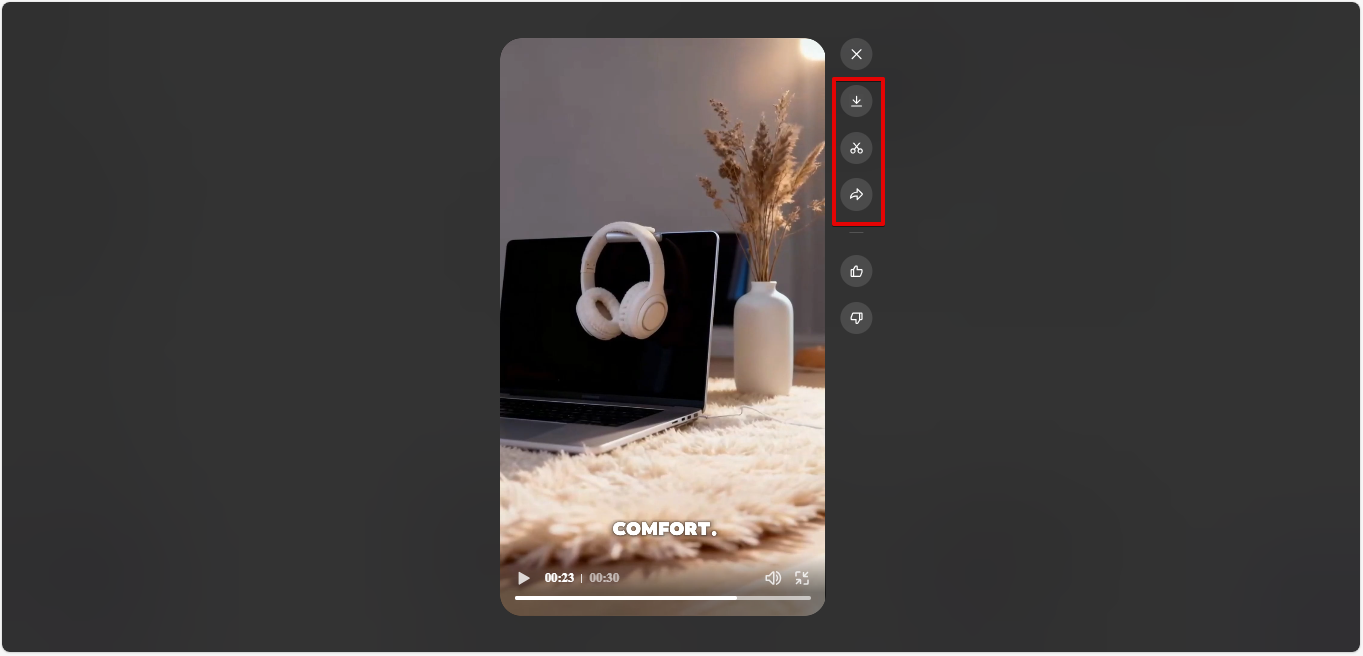 Exportando o vídeo do Pippit