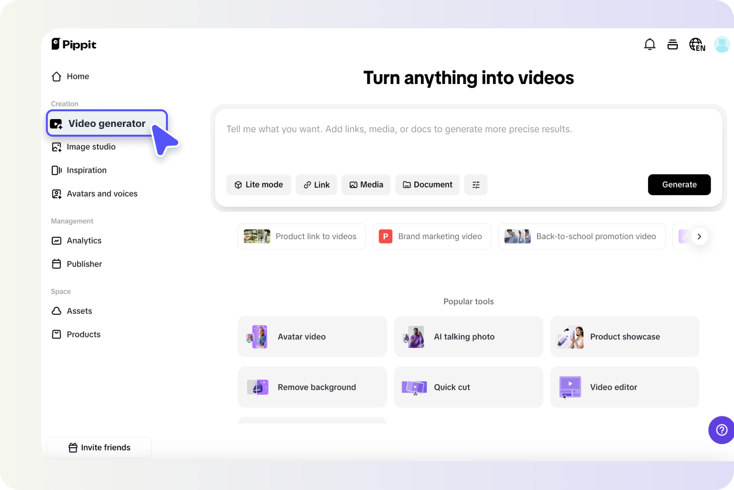 Zum Video-Generator gehen