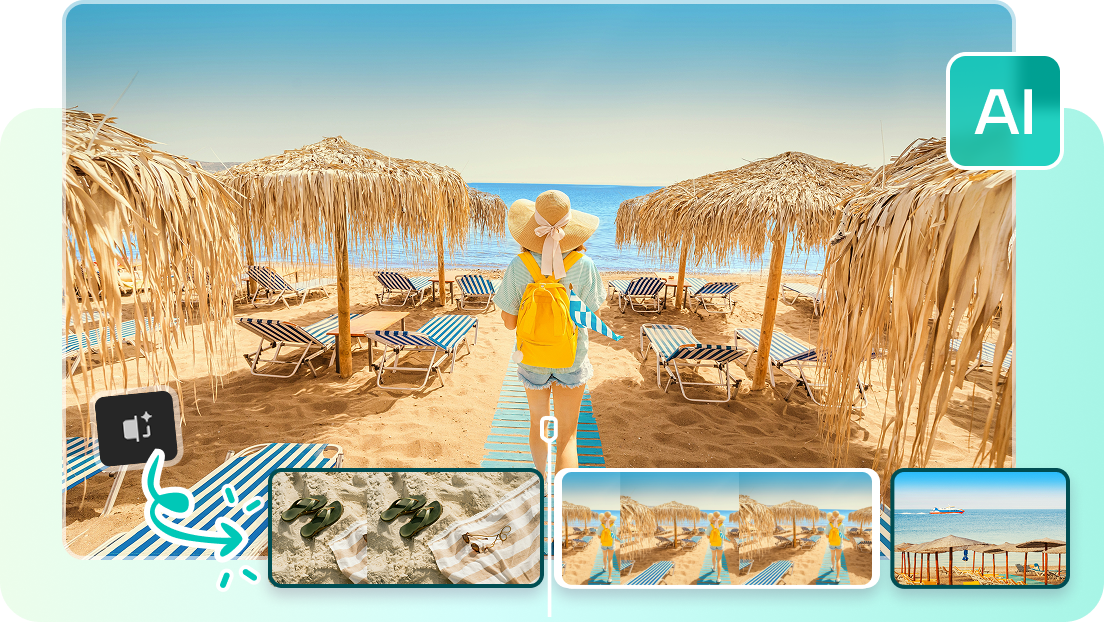 Automatic scene split in the CapCut editor.