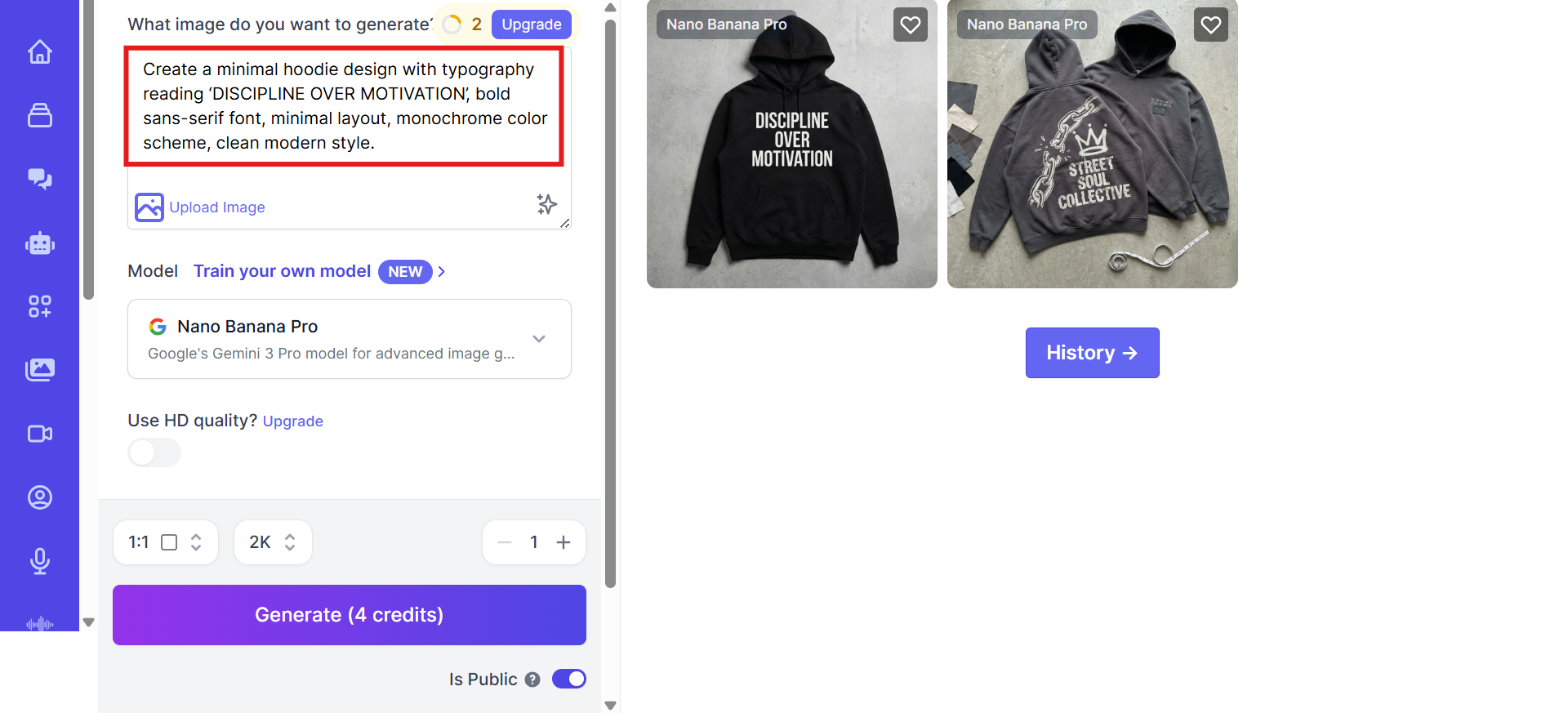 Lansați Easy-Pease.AI și introduceți un prompt