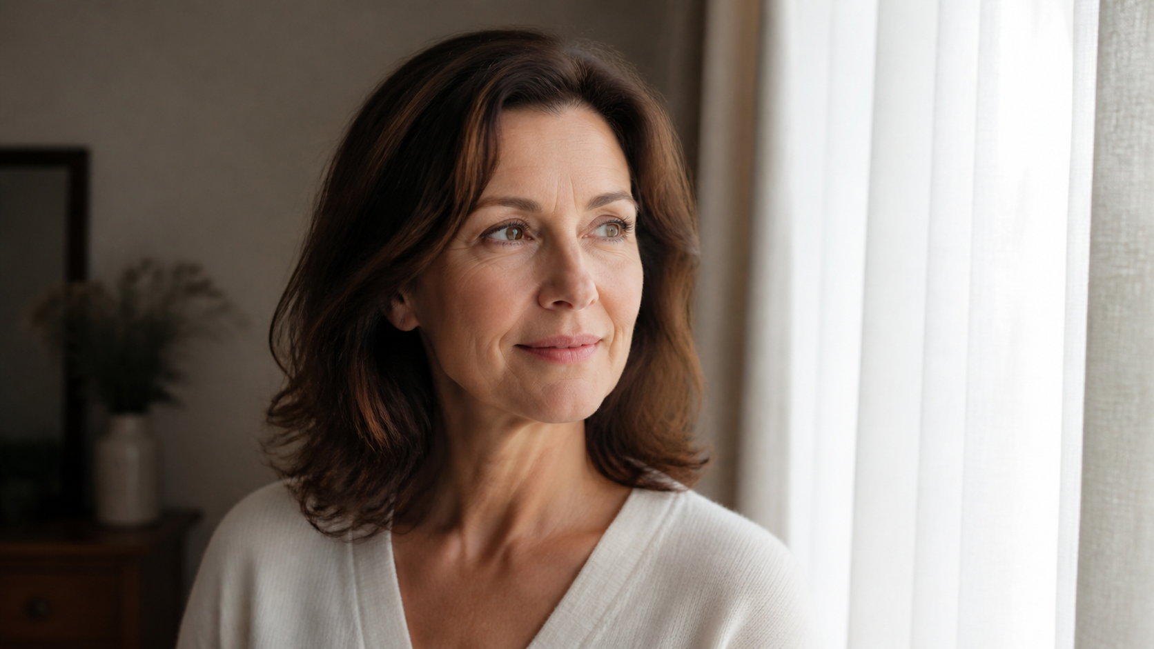 Mature Portrait by the Window for free ai aging app