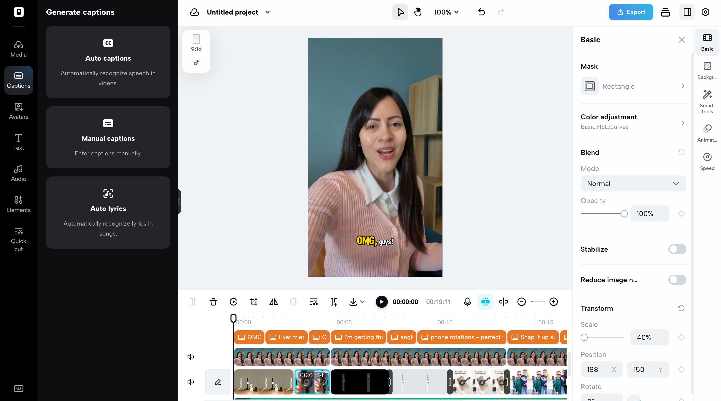 Edit more to customize the video