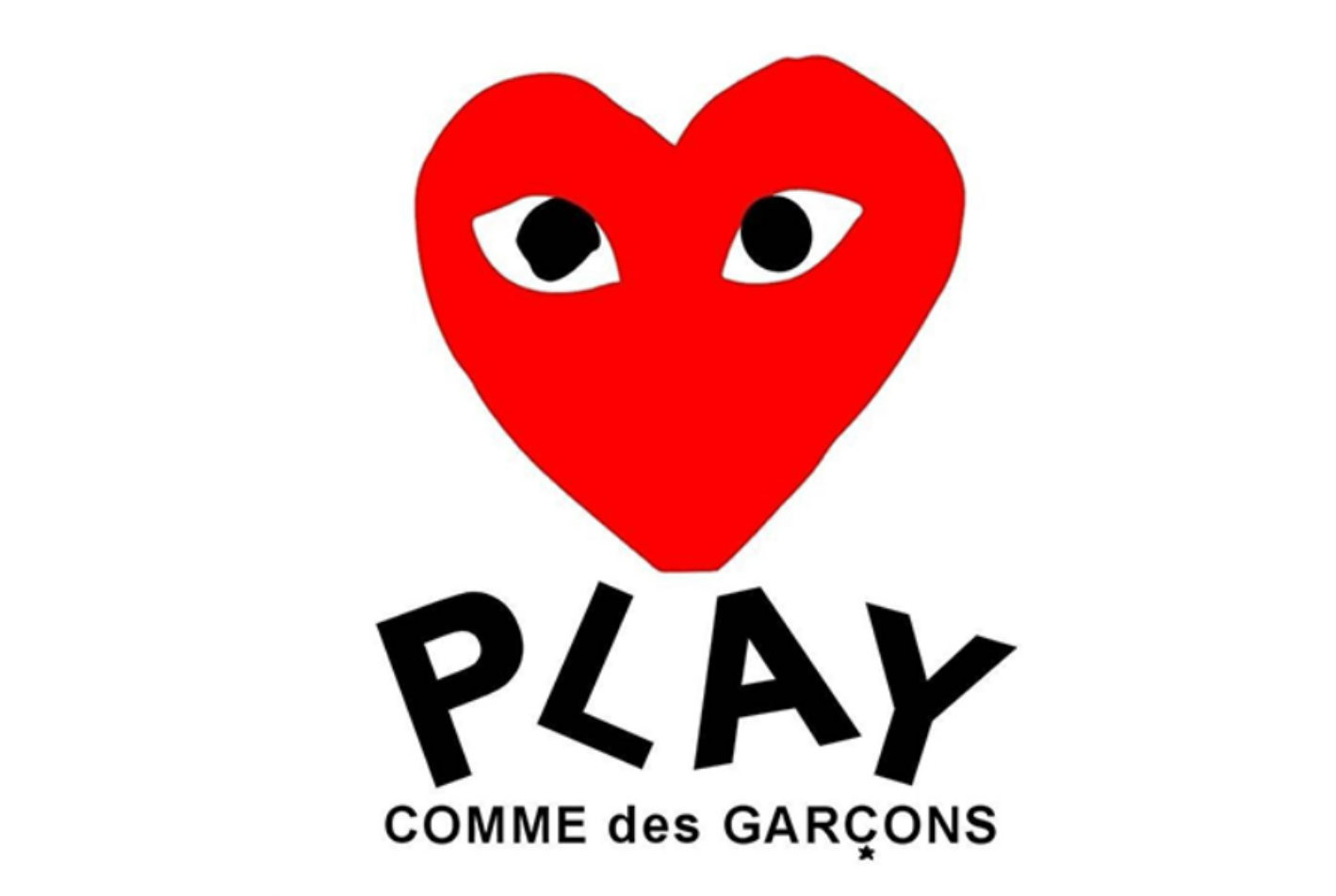Moda com logotipo de coração vermelho Comme des Garçons PLAY