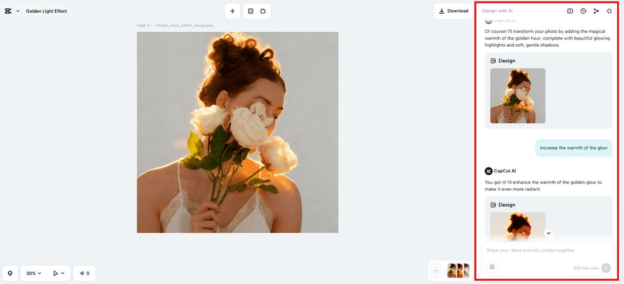 Sonucu inceleyin ve komutlarla geliştirin.