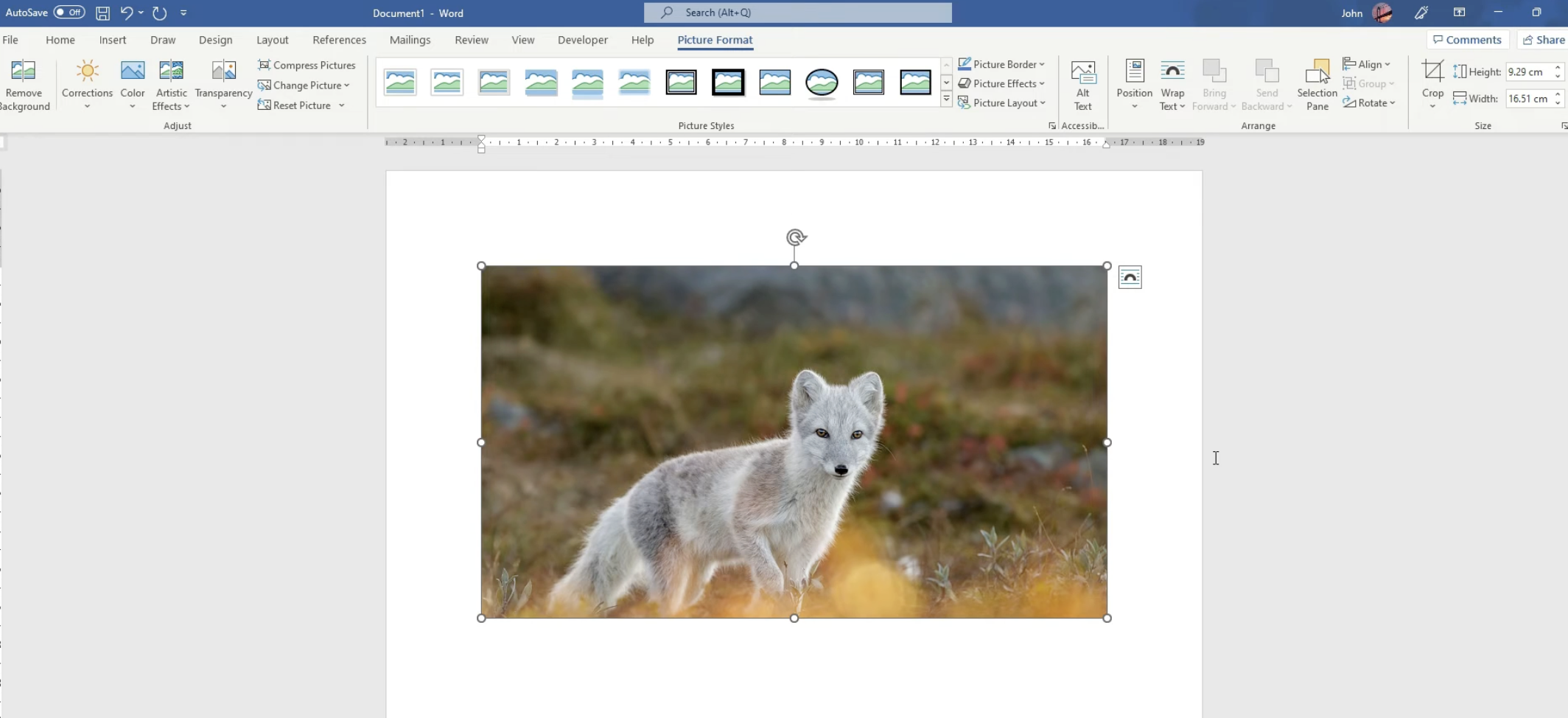 Flip the image in Word