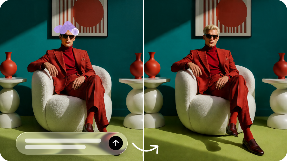Prompt-based editing with precise selection