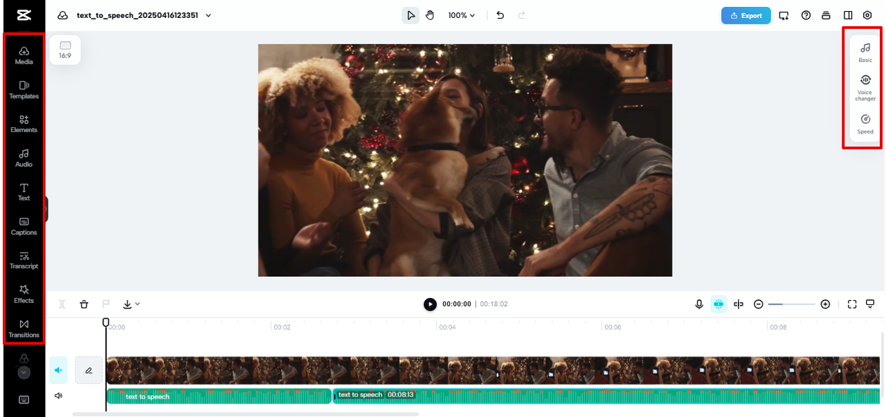 CapCut Web video editor