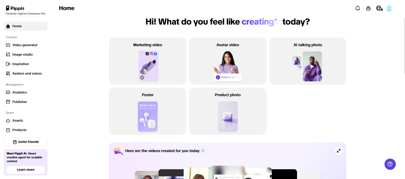 Pippit talking baby podcast maker