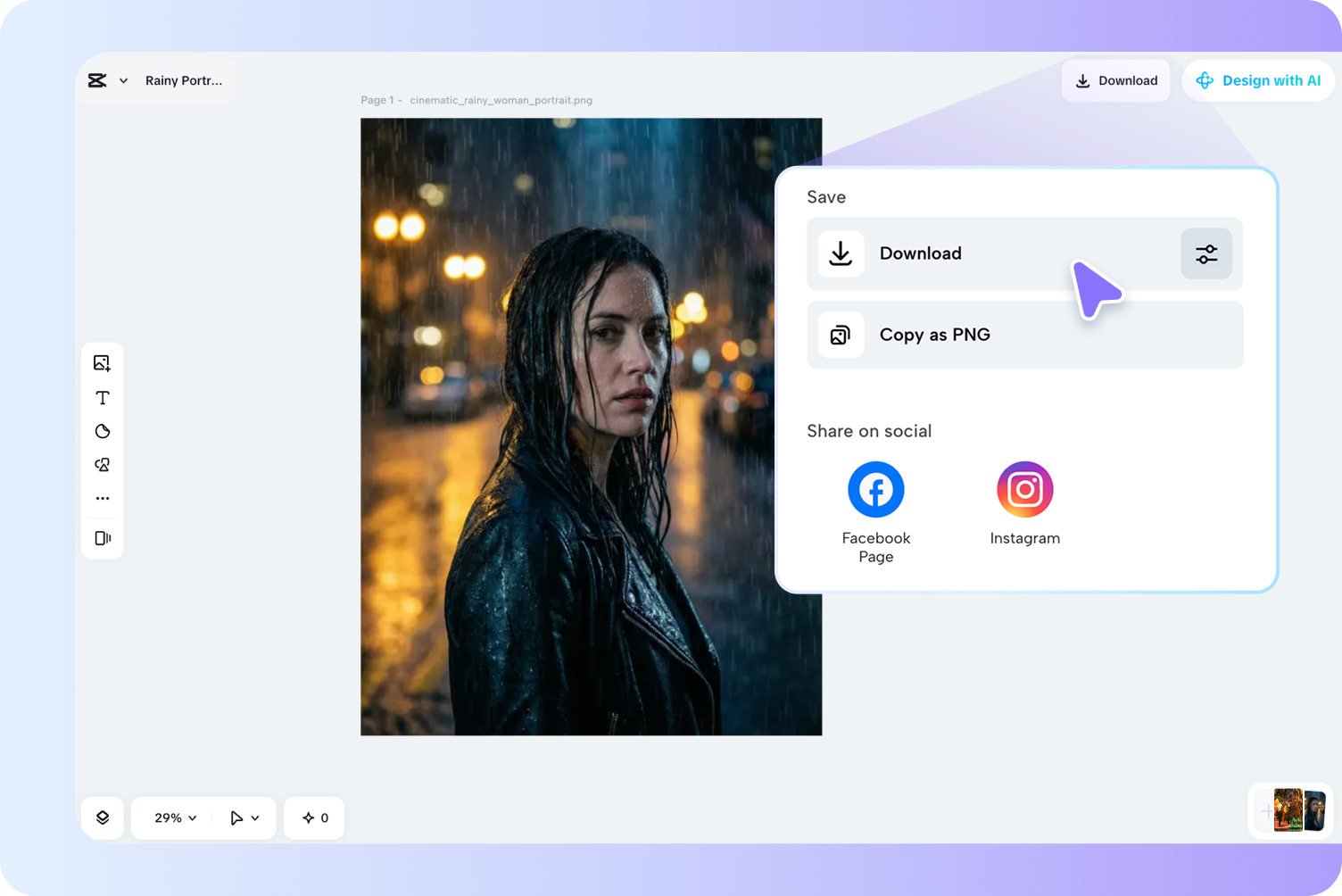 Download the AI-generated photo