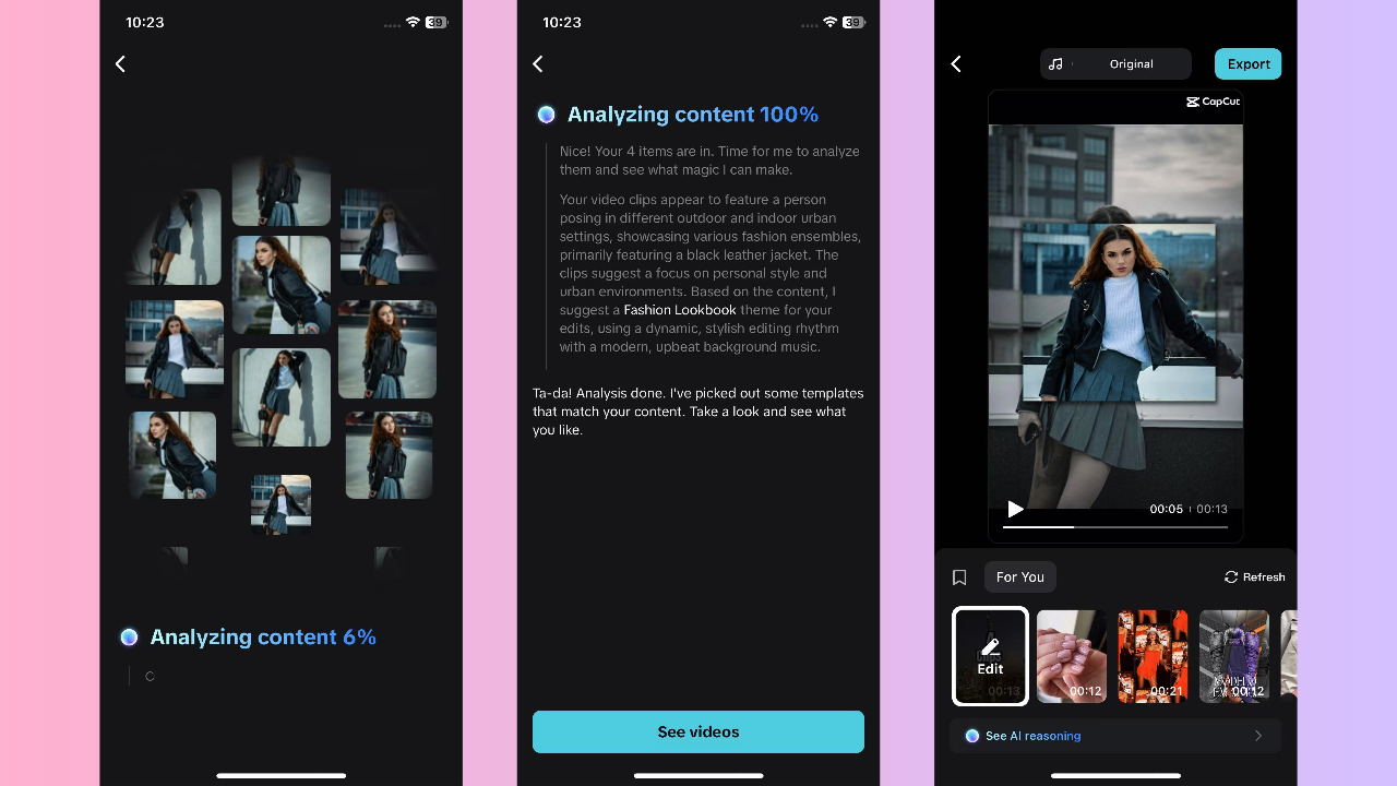 AI analyzes your content and generates video