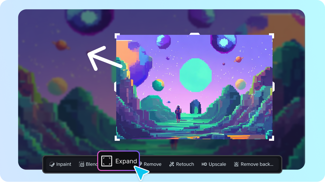 Edytuj pikselową grafikę AI