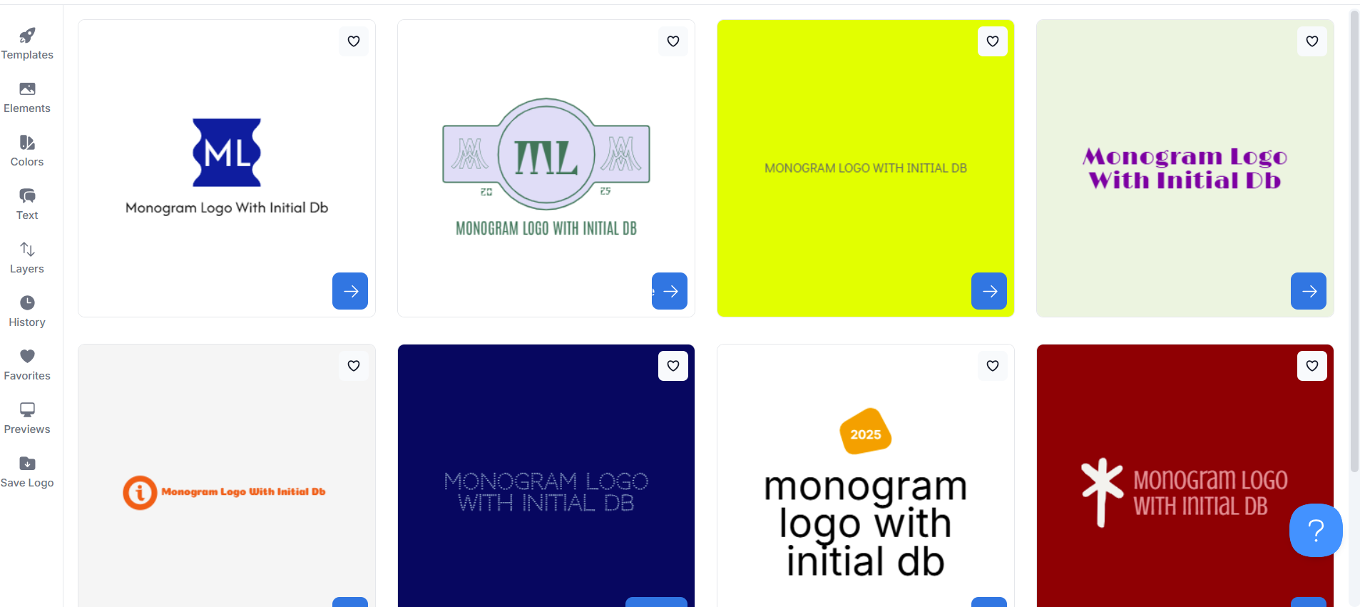 Choose your monogram logo with LOGO