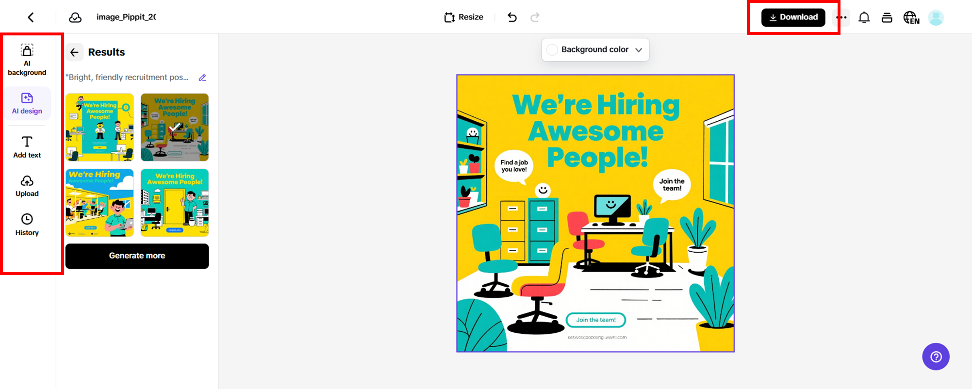 Edit, customize, and download