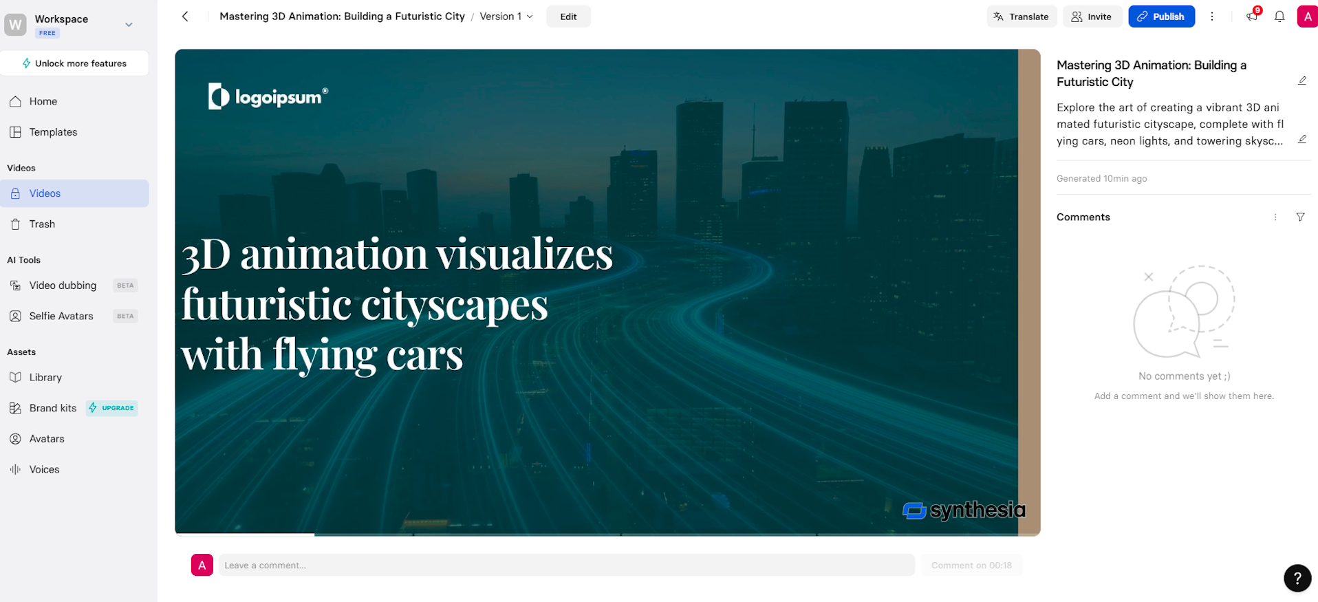 3d animated text generator video
