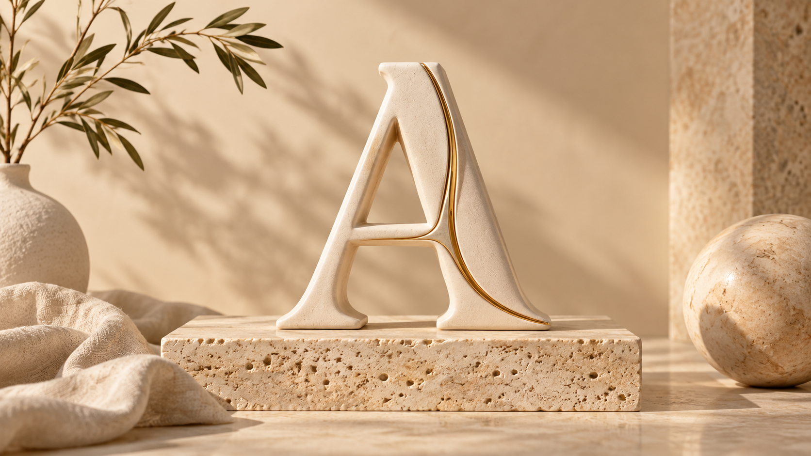 Ivory Ceramic Letter Still Life example