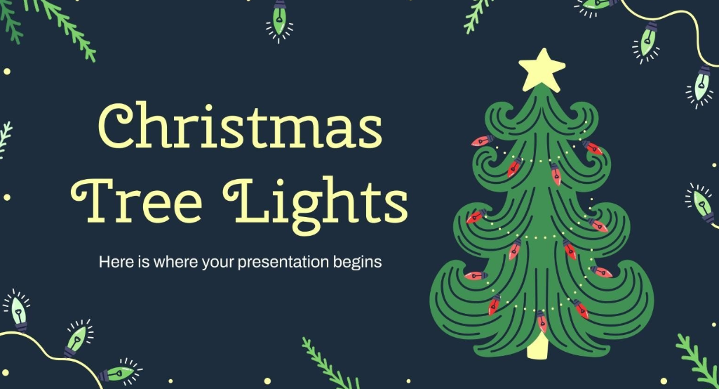Christmas tree lights presentation