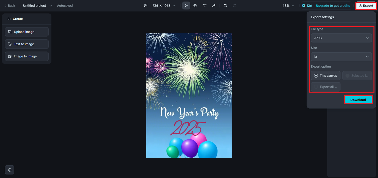 Download your final design