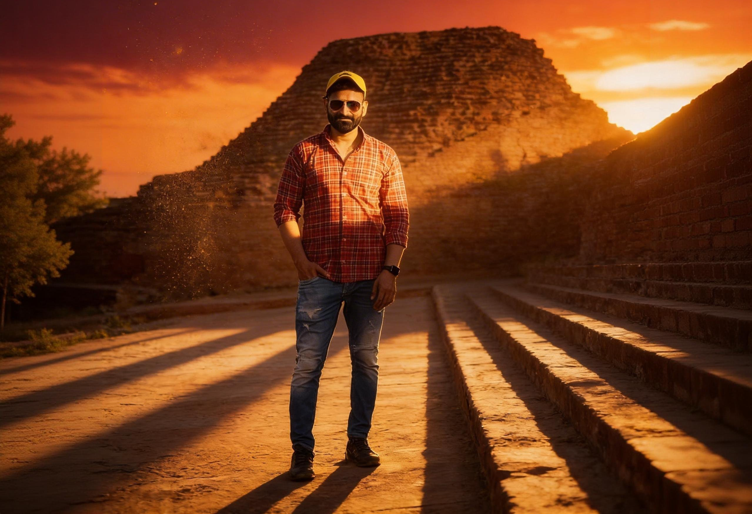 Crea una foto al atardecer a partir de texto