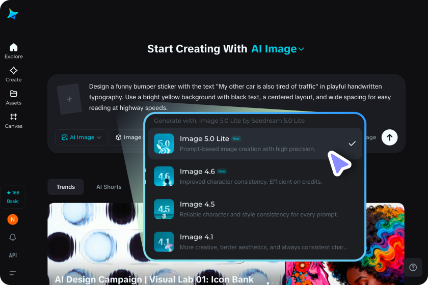 Step 2: Select the model and generate