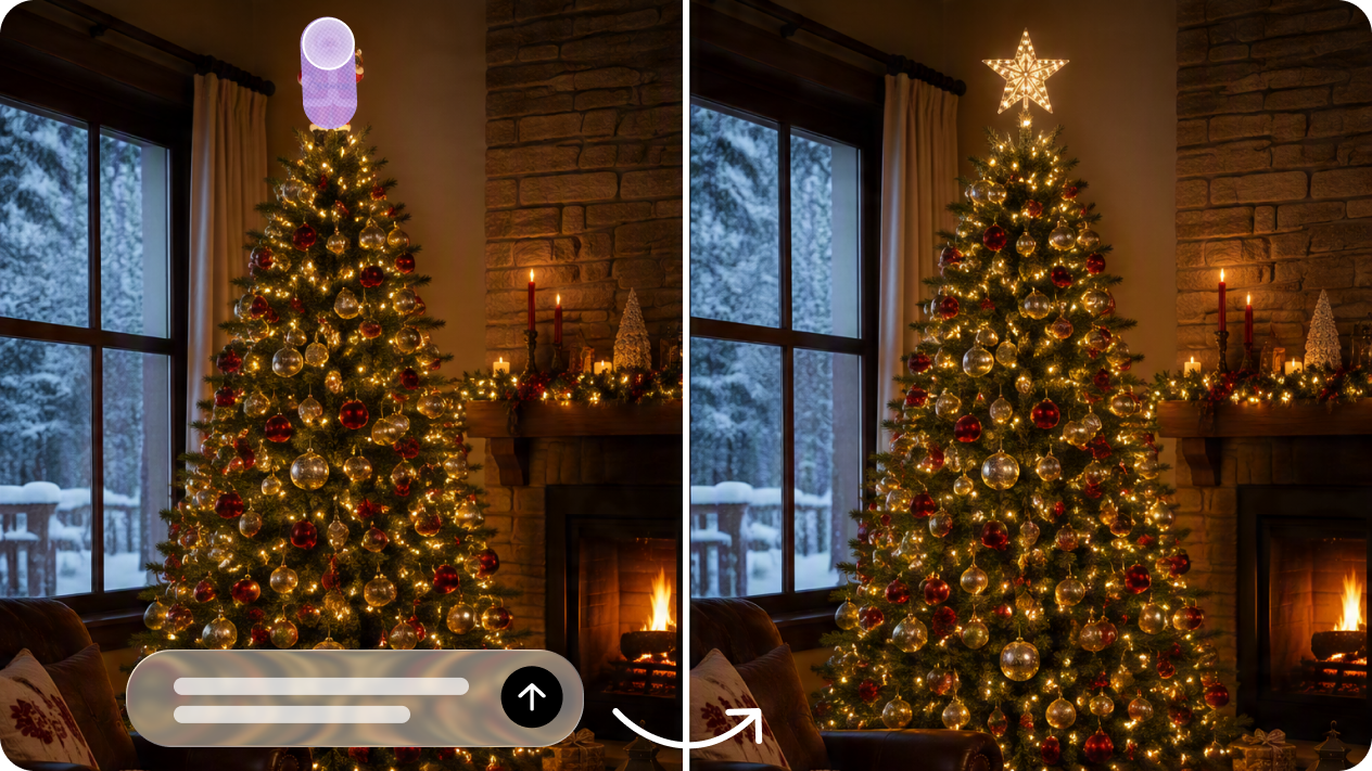 I-customize ang mga larawan ng AI Christmas gamit ang interactive na pag-edit