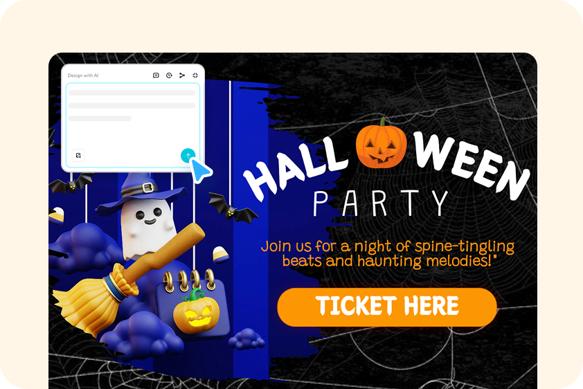 Geração de visuais de promoção de eventos com serviços de design CapCut IA