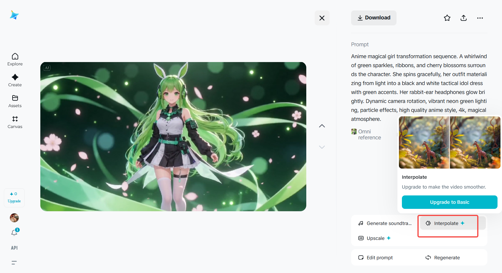 Frame interpolation