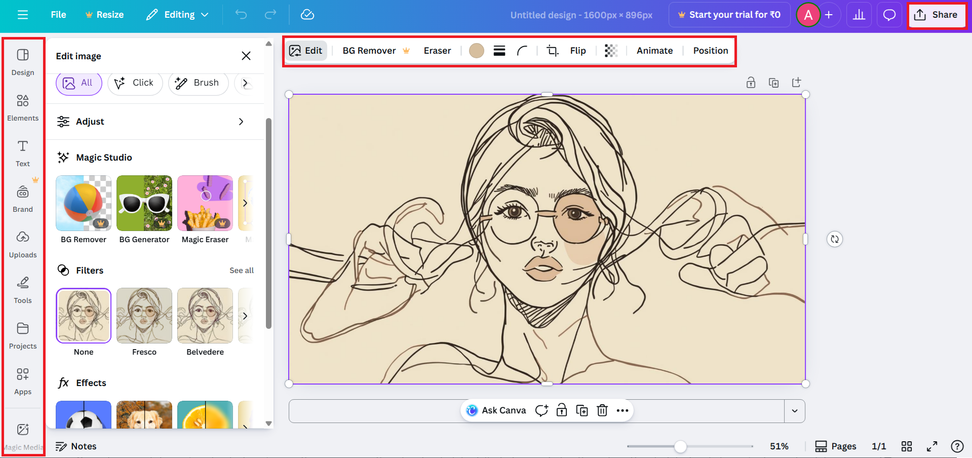 Customize and download your doodle