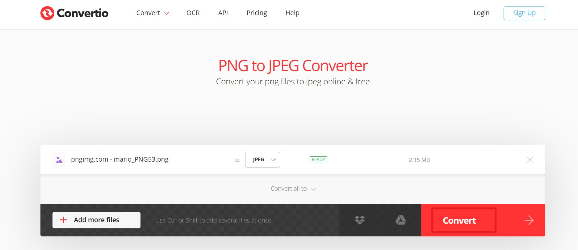 Convert PNG to JPEGs