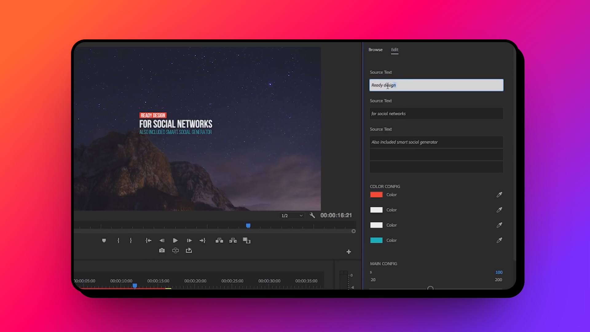Customize the template to your liking