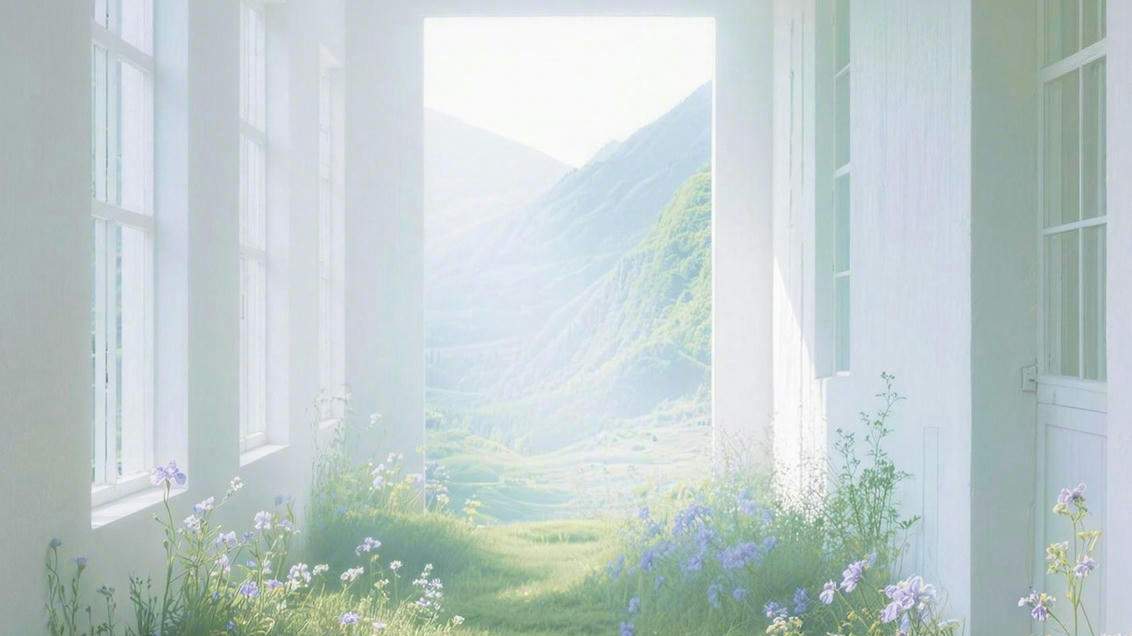 Flowercore corridor created with Dreamina AI image generator
