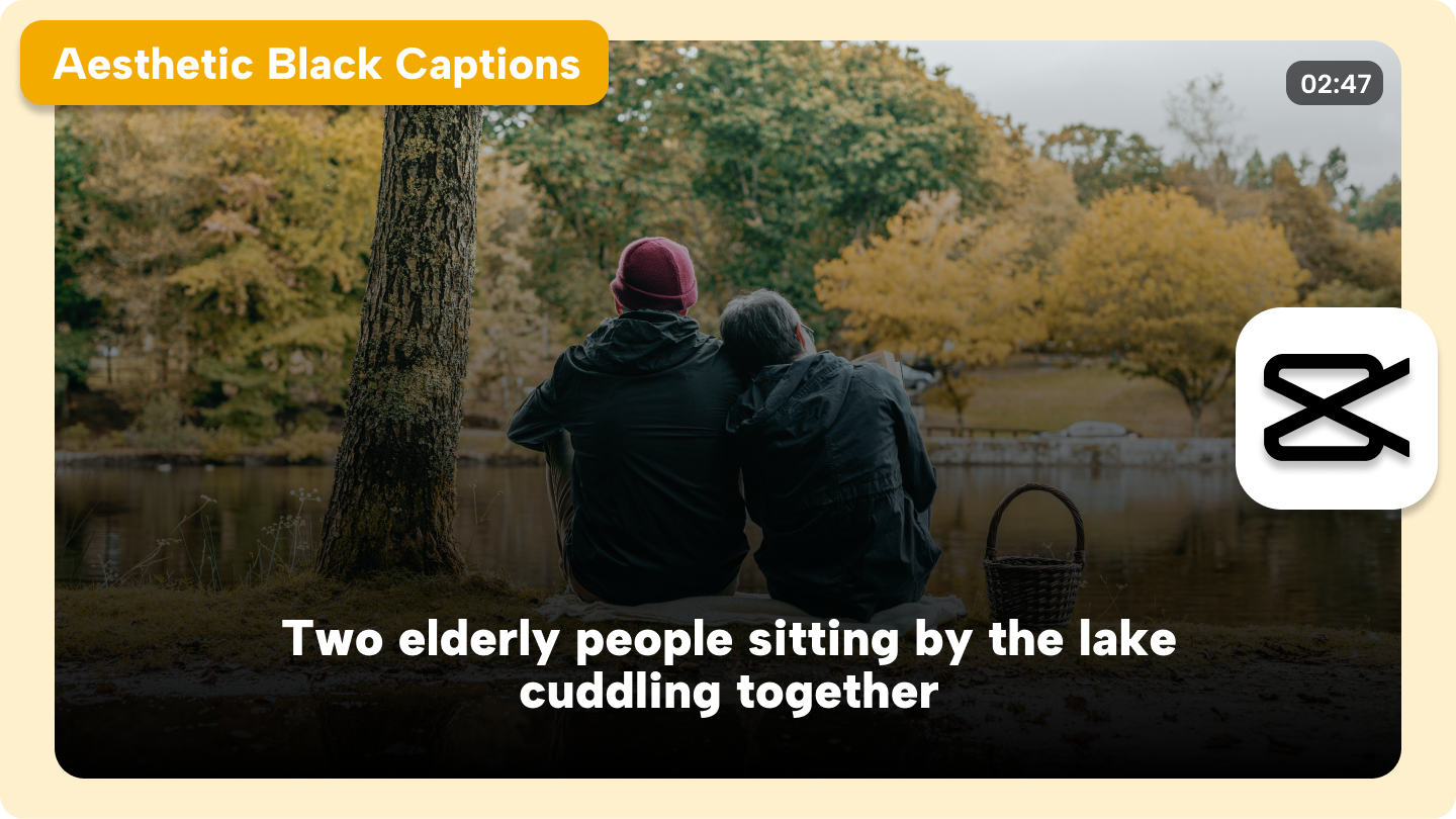 aesthetic black captions