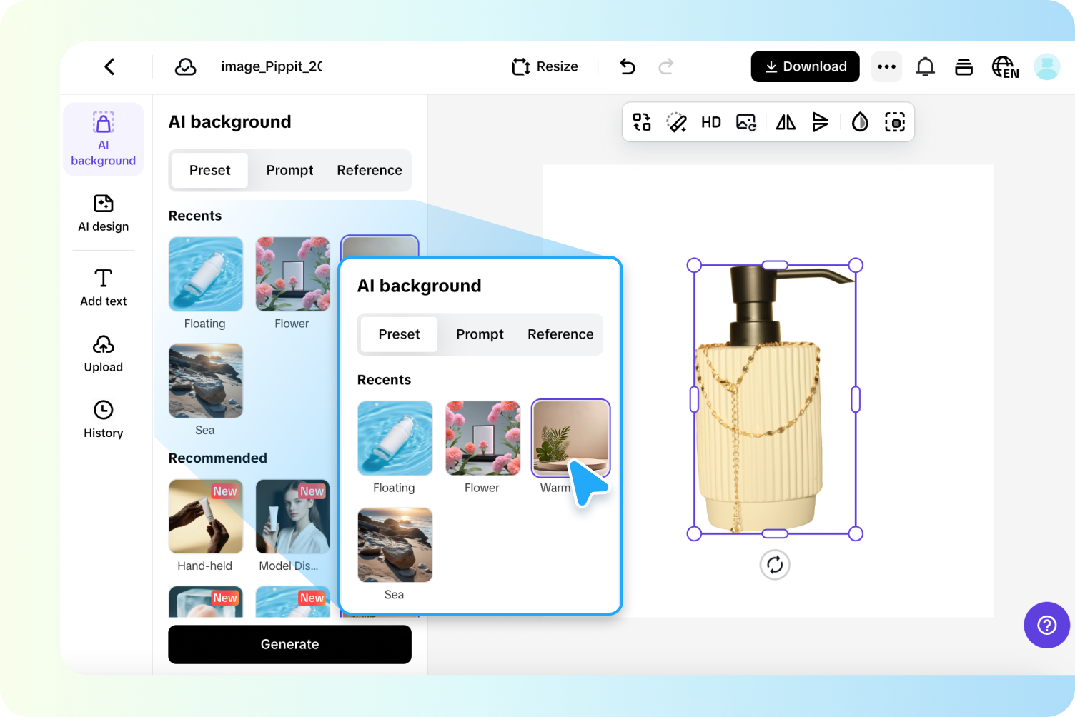 Creating image cutout